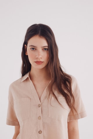 Linnen Blouse - Beige