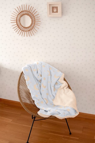 Manta fluorescente Stars - 80 x 110 cm - Azul