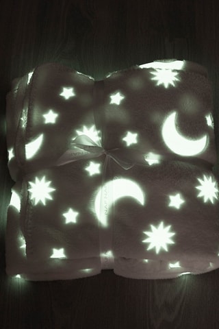 Manta fluorescente Stars - 110 x 140 cm - Azul