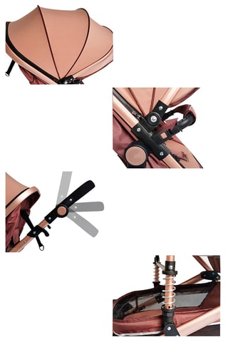 Silla de paseo 3 en 1 trío 739BH - De recién nacido a 36 meses - Hasta 25 kg - Negro