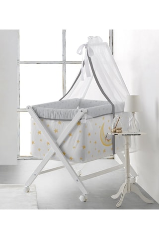 Minicuna y juego de cuna Marlon Night - Desde recién nacido - 5 piezas - Blanco