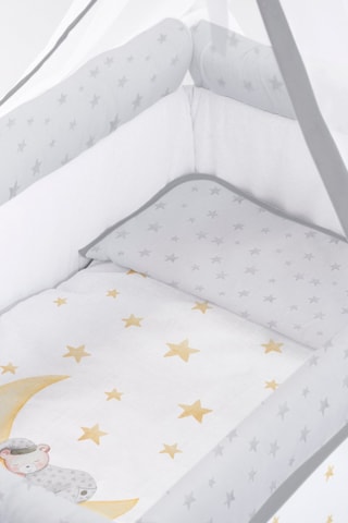 Minicuna y juego de cuna Marlon Night - Desde recién nacido - 5 piezas - Blanco