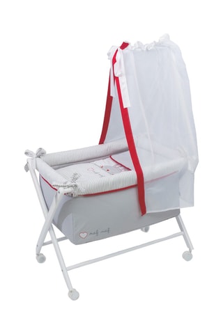 Minicuna y juego de cuna Rabbit - Desde recién nacido - 5 piezas - Gris