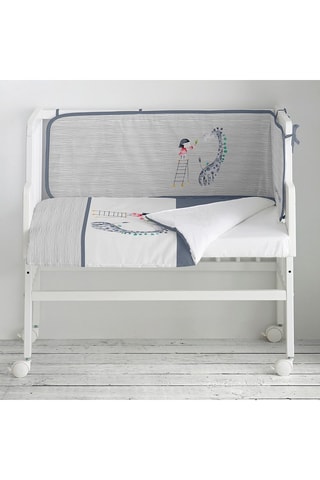 Minicuna de colecho de haya, nórdico y protector de cuna Sophie - Hasta 9 meses - 15 kg - Multicolor