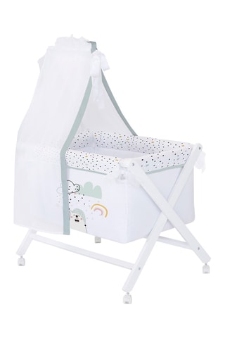 Minicuna y juego de cuna Nordic Bear - Desde recién nacido - 5 piezas - Blanco