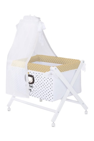 Minicuna y juego de cuna My Lion King - Desde recién nacido - 5 piezas - Blanco y amarillo