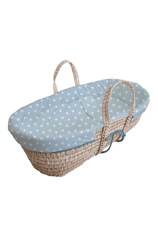 Capazo y soporte Palme - 28 x 74 x 23 cm - Desde recién nacido - Hasta 6 meses - Blanco y azul