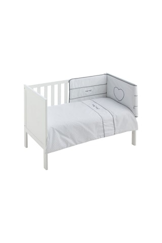 Juego de cama Heart - 2 piezas - Desde recién nacido - Blanco y azul