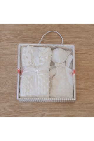 Manta doudou Bubble - De recién nacido a 24 meses - 80 x 110 cm - Blanco
