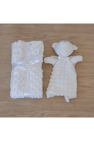 Manta doudou Bubble - De recién nacido a 24 meses - 80 x 110 cm - Blanco