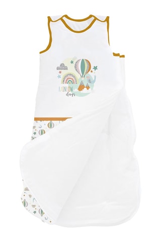 Saco de dormir Rainbow Days - 90 cm - Desde 24 meses - Blanco y mostaza