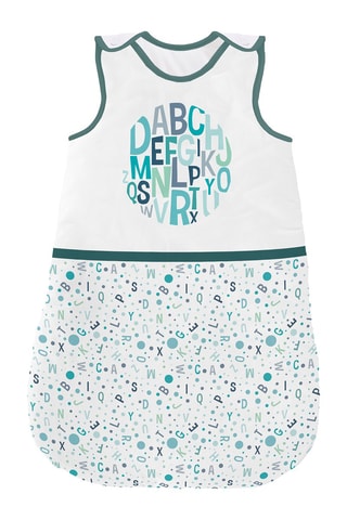 Saco de dormir Alphabet - 70 cm - Desde 24 meses - Blanco y azul