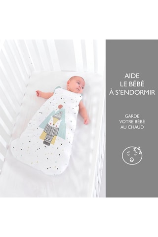 Saco de dormir - 90 cm - Blanco y multicolor