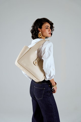 Sac porté épaule L'Aquila  - Beige