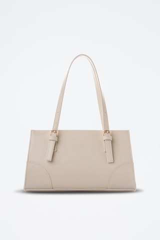 Sac porté épaule en cuir - Crème