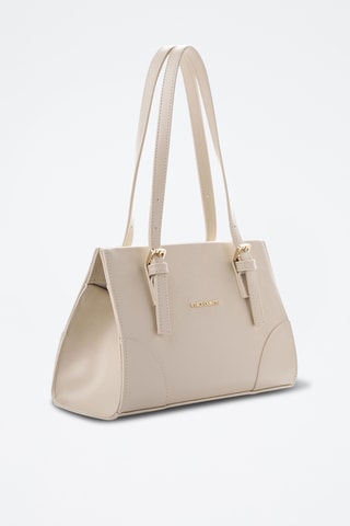 Sac porté épaule en cuir - Crème