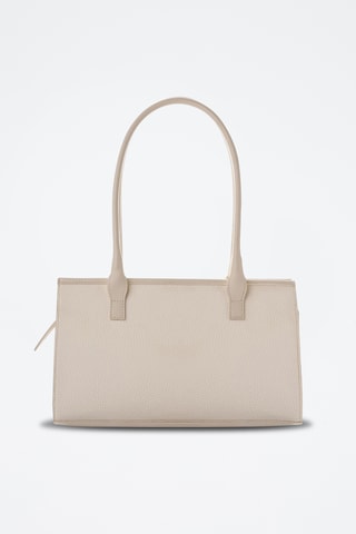 Sac porté épaule en cuir - Crème