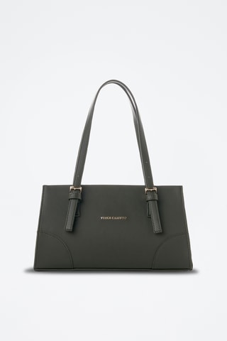 Sac porté épaule en cuir - Vert foncé