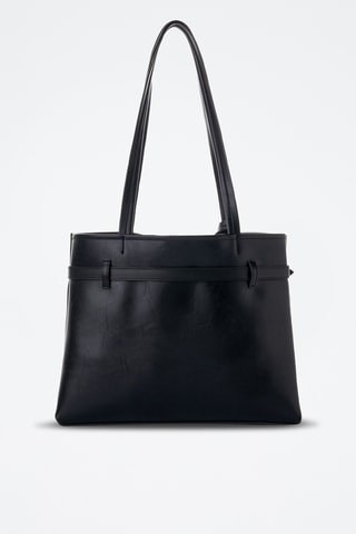 Sac porté épaule en cuir - Noir