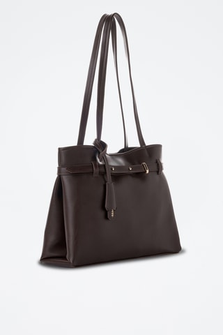 Sac porté épaule en cuir - Marron