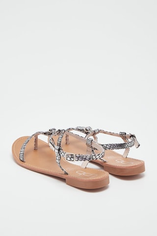 Sandalias Dasa - Negro y plateado