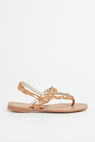 Sandalias Ismery - Camel y dorado