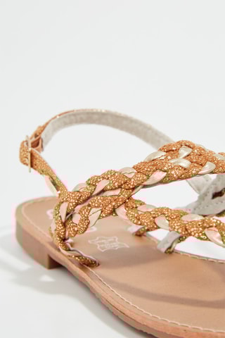 Sandalias Ismery - Camel y dorado