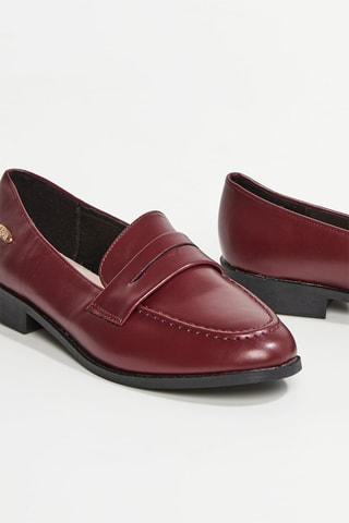 Mocasines con brillo Joselita - Burdeos