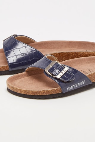 Sandalias de charol - Azul marino