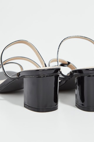 Gelakte Muiltjes met Hak Felixiane - Zwart