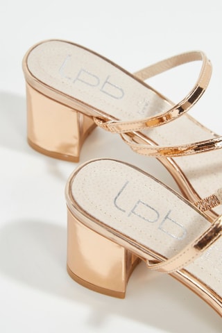 Sandalias con brillo de tacón Felixiane - Rosa dorado