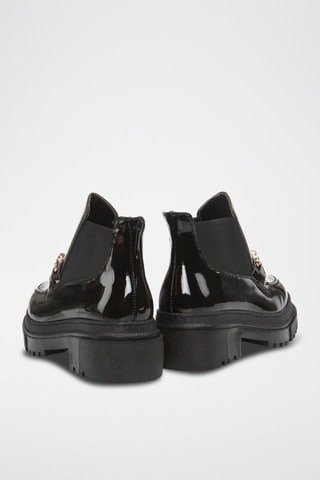 Botins Chelsea envernizados - Preto