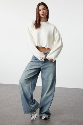 Camisola oversize - Cru