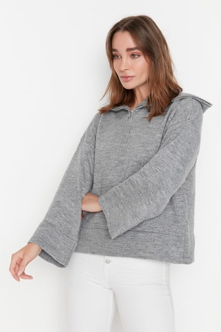 Camisola oversize - Cinzento