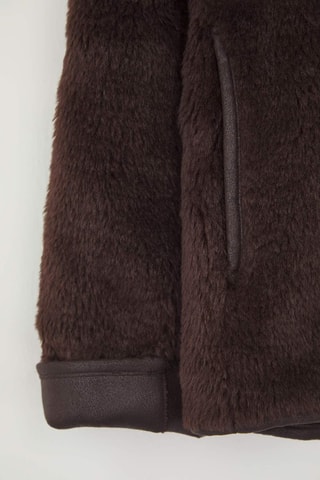 Casaco de malha oversize - Castanho