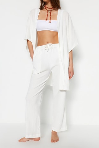 Quimono e calças - Cru