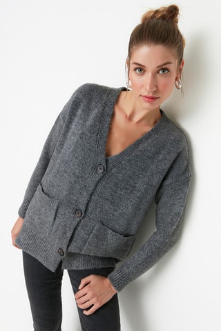 Casaco de malha Antracite