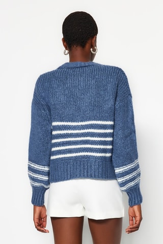 Casaco de malha - Azul-escuro