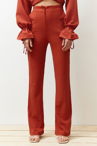 Calças flare - Vermelho