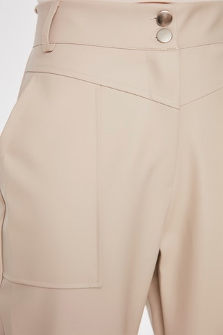 Calças corte cigarro 7/8 - Bege