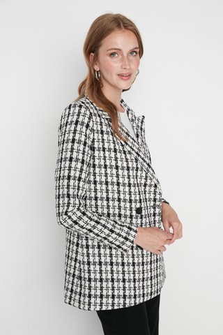 Casaco Preto e branco