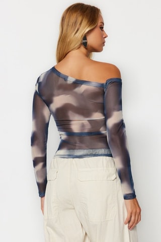 Top tie and dye - Azul-petróleo