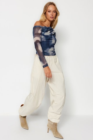 Top tie and dye - Azul-petróleo