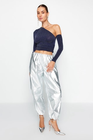 Crop top - Azul-marinho