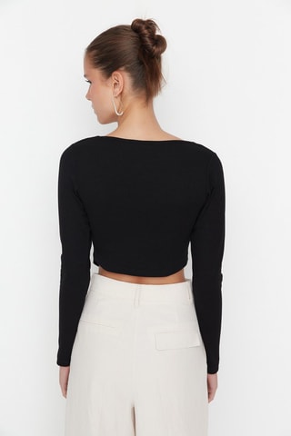 Crop top Preto