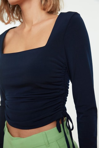 Crop top - Azul-marinho