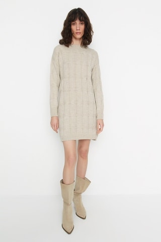 Vestido-camisola - Bege