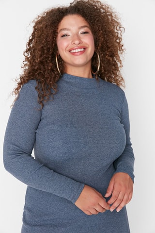 Vestido-camisola - Índigo mesclado