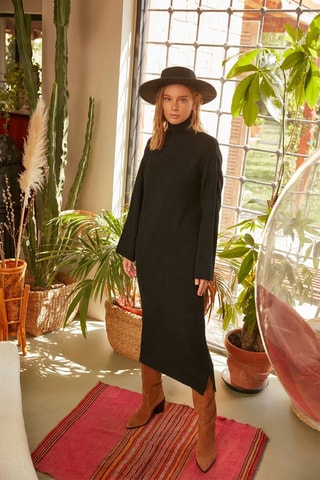 Vestido-camisola - Preto