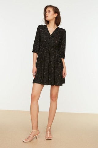 Vestido estilo patinadora - Preto